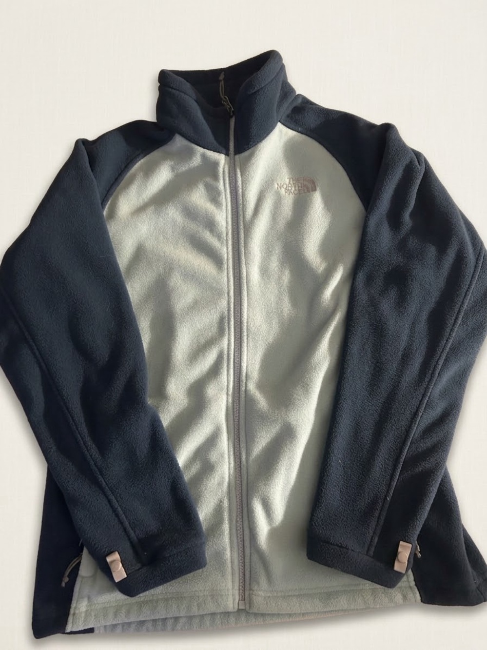 The North Face Women's Two-Tone Light Blue and Navy Fleece Jacket